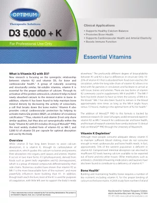 D3 5,000   K: Essential Support for Bone and Cardiovascular Health