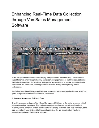 enhancing real time data collection through
