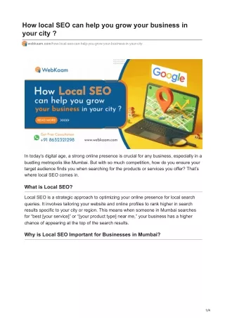 How local SEO can help you grow your business in your city