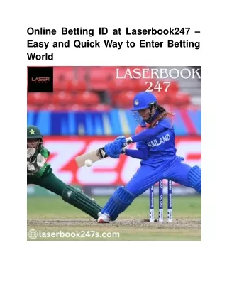 Online Betting ID at Laserbook247 – Easy and Quick Way to Enter Betting World (1)