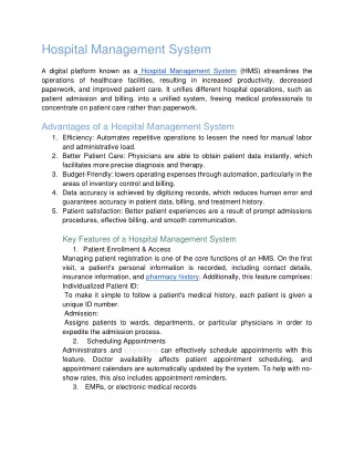 Hospital Management System