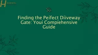 Top Custom Driveway Gates for Security and Style Near You
