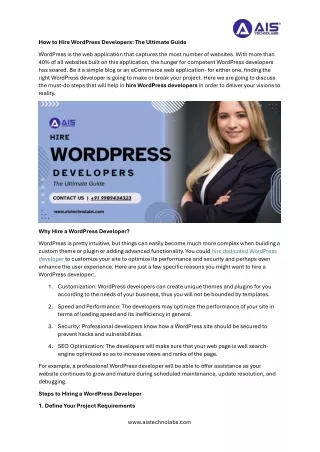 how to hire wordpress developers the ultimate