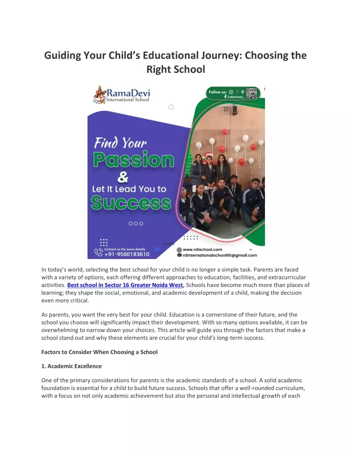 guiding your child s educational journey choosing