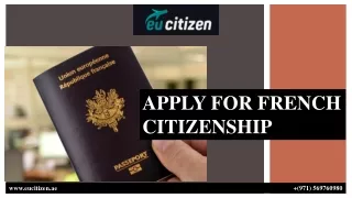 APPLY FOR FRENCH CITIZENSHIP