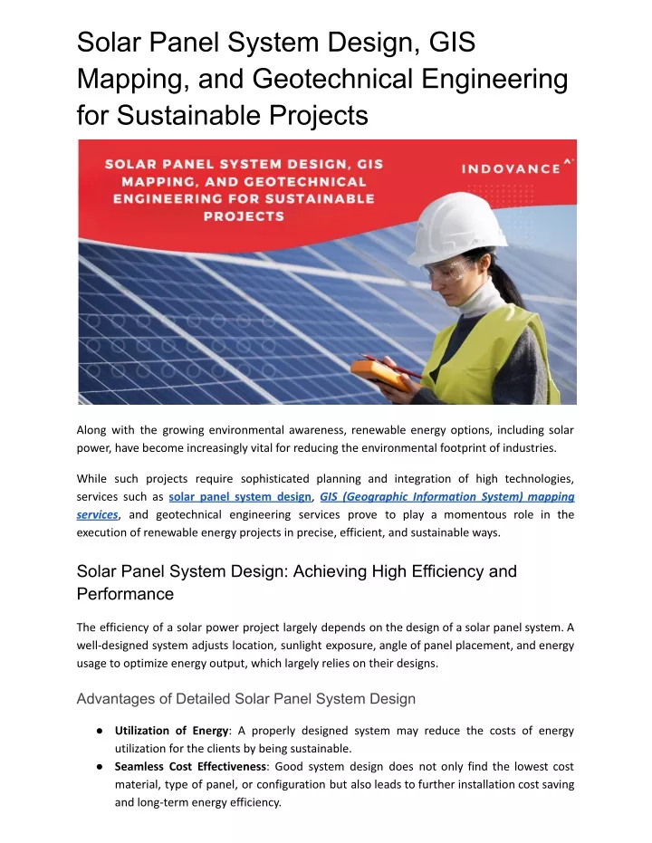 solar panel system design gis mapping