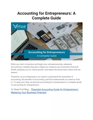 Accounting for Entrepreneurs_ A Complete Guide