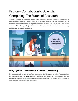 python s contribution to scientific computing