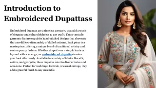 Introduction to Embroidered Dupattas