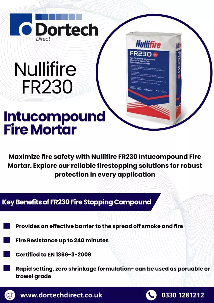 nullifire fr230 intucompound fire mortar