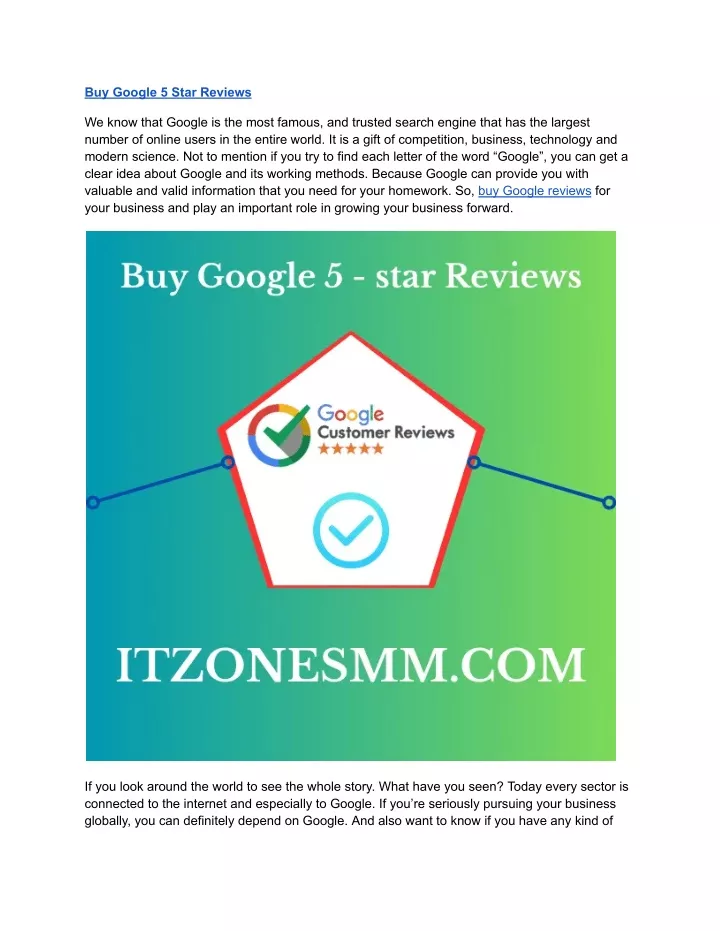 buy google 5 star reviews