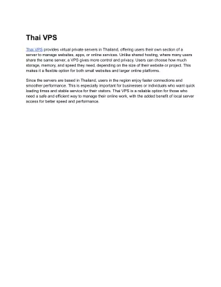 Thai VPS