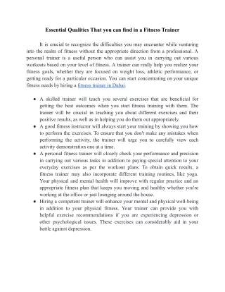 essential qualities that you can find