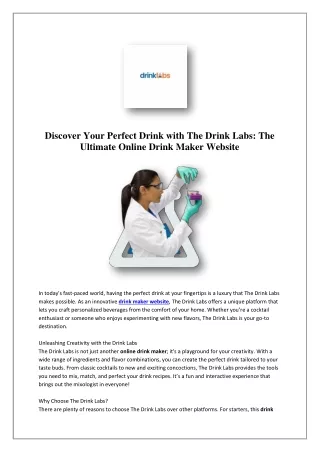 discover your perfect drink with the drink labs
