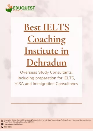 Best IELTS Coaching Institute in Dehradun | EduQuest Global LLP