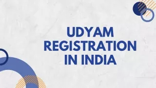 udyam registration in India