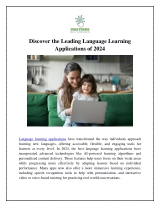 Discover the Leading Language Learning Applications of 2024