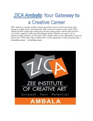 Best animation institute : Gateway to a creative career