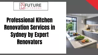 Professional Kitchen Renovation Services in Sydney by Expert Renovators