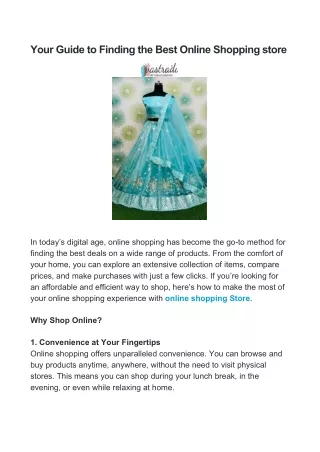 The Best Online Shopping store