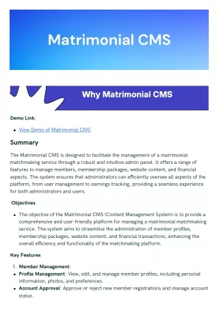 matrimonial cms