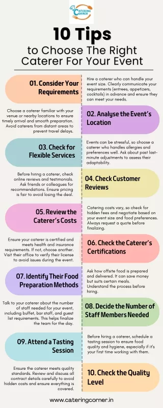 Top 10 Tips to Choose The Right Caterer For Your Event