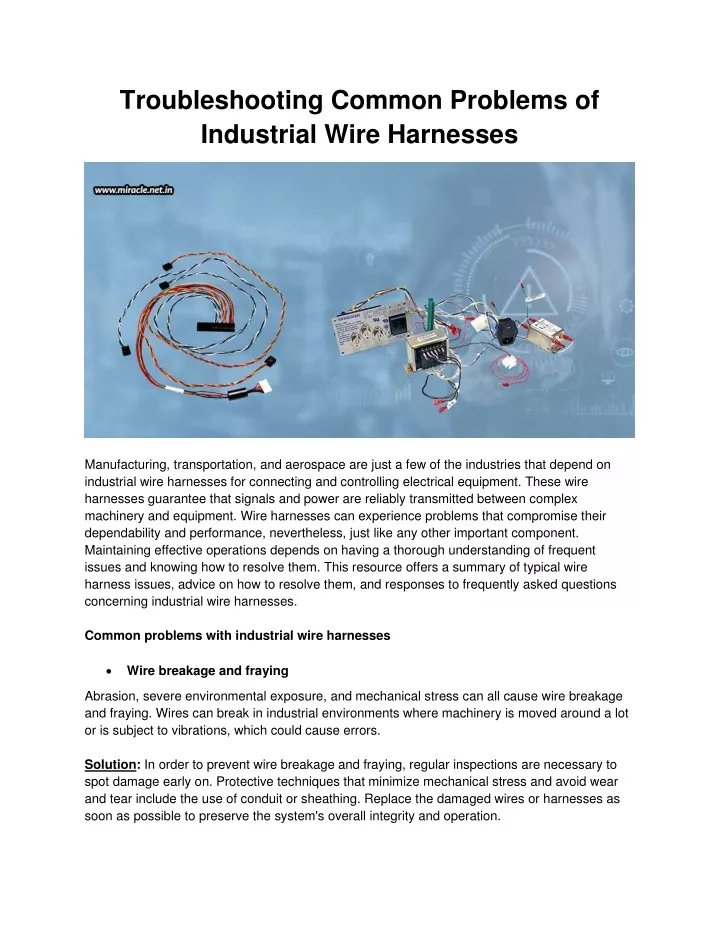 troubleshooting common problems of industrial