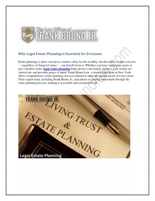 Why Legal Estate Planning is Essential for Everyone