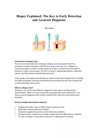 biopsy explained the key to early detection