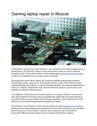 Gaming laptop repair in Muscat