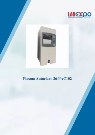 plasma autoclave 26 pac102