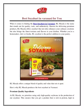 Best Soyabari in varanasi for You