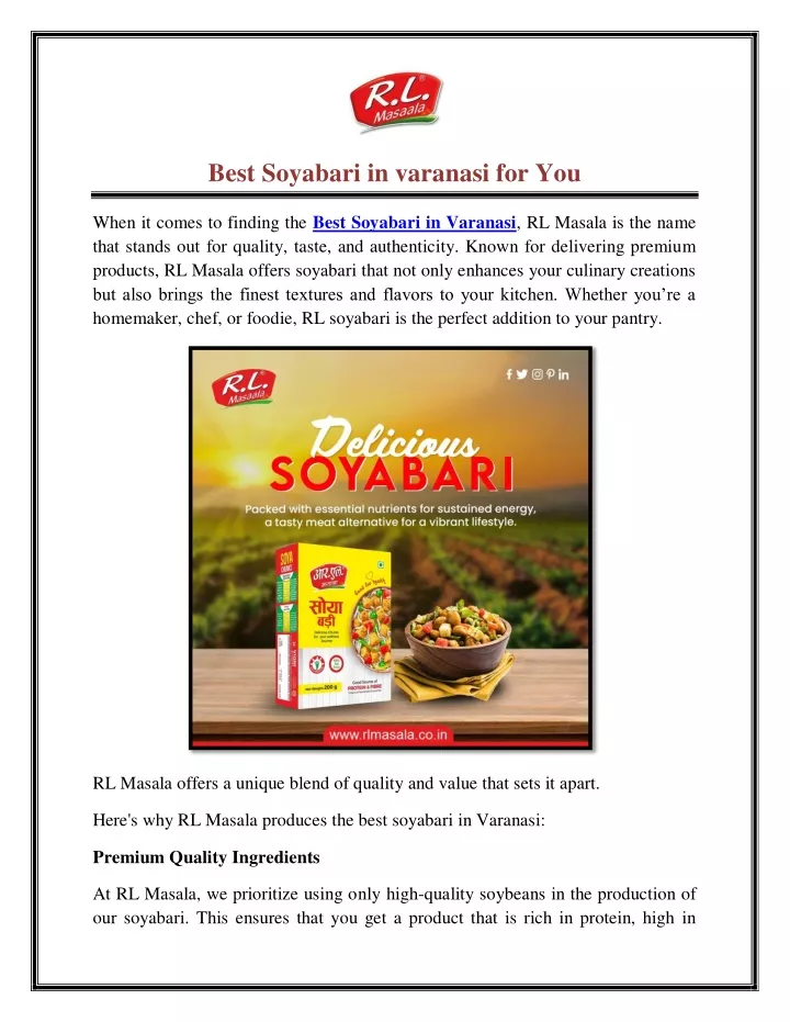 best soyabari in varanasi for you