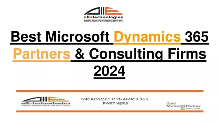 best microsoft dynamics 365 partners consulting firms 2024