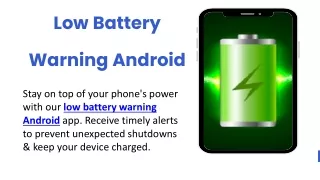 Low Battery Warning Android