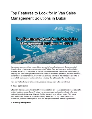 top features to look for in van sales management