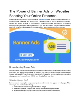 The Power of Banner Ads on Websites_ Boosting Your Online Presence