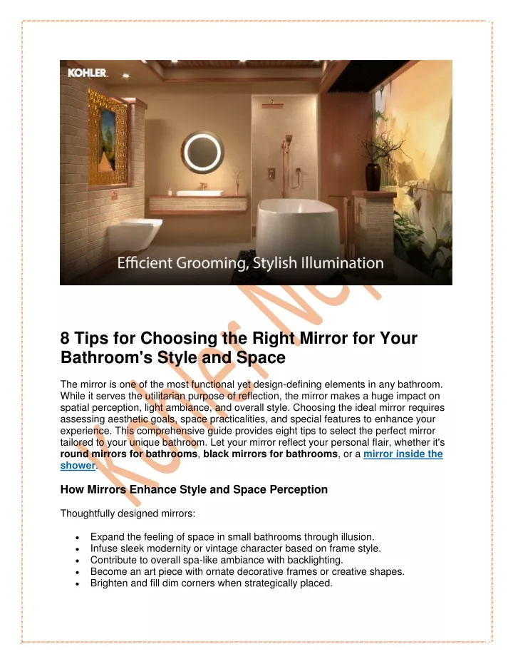 8 tips for choosing the right mirror for your