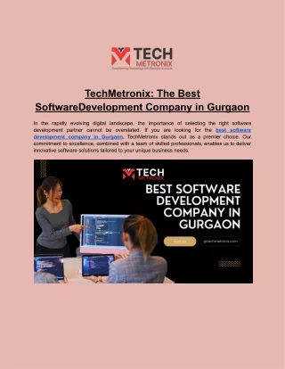 techmetronix the best softwaredevelopment company