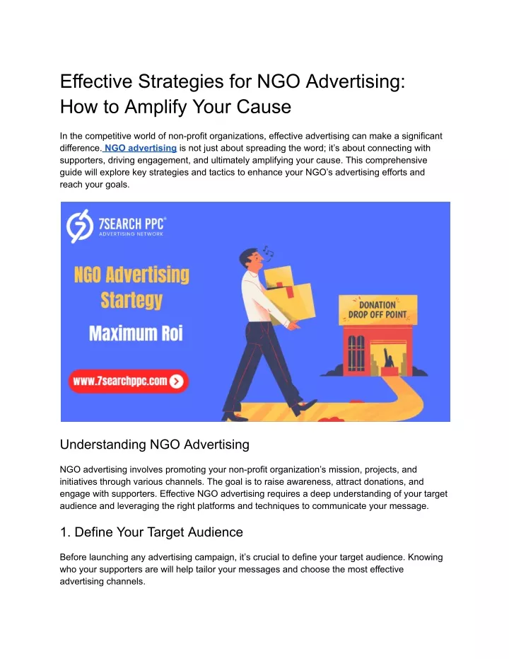 effective strategies for ngo advertising