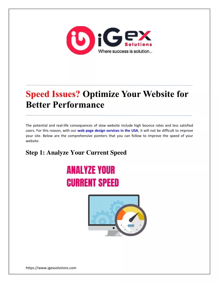 speed issues optimize your website for better