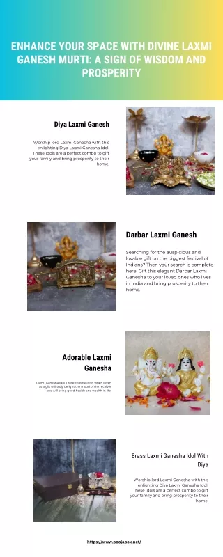 enhance your space with divine laxmi ganesh murti