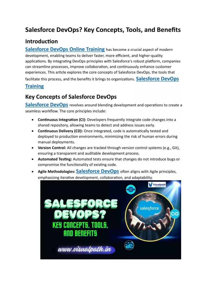 salesforce devops key concepts tools and benefits