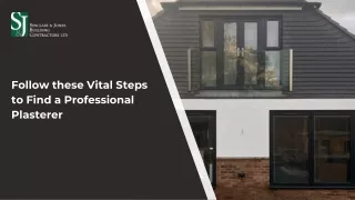 Follow these Vital Steps to Find a Professional Plasterer