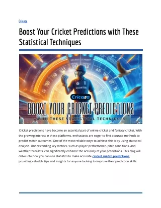 cricaza boostyourcricketpredictionswiththese
