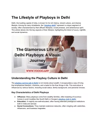 The Lifestyle of Playboys in Delhi (1)