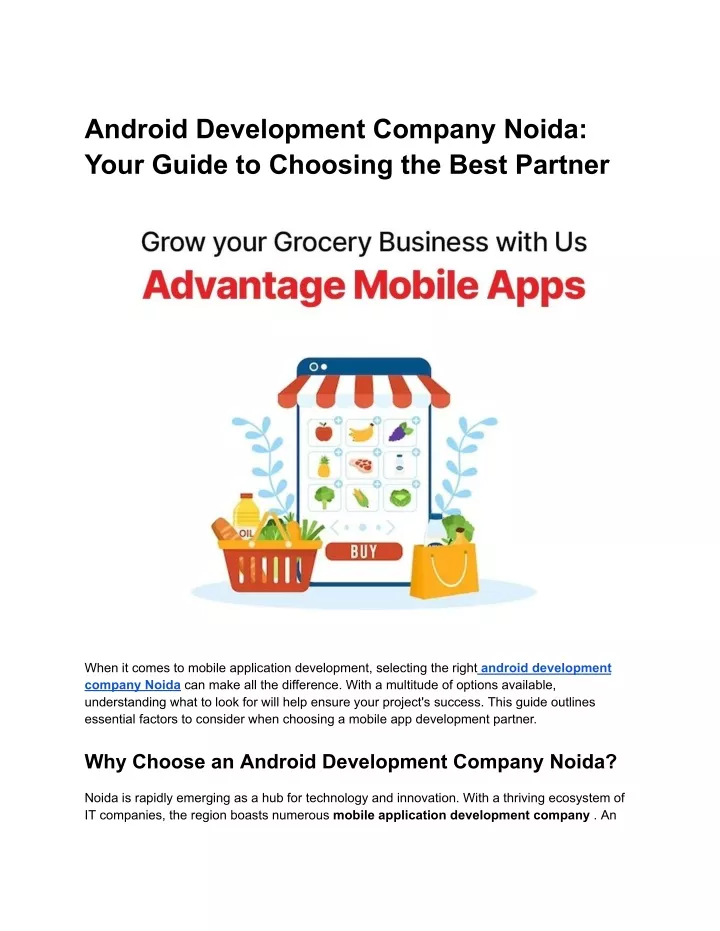 android development company noida your guide