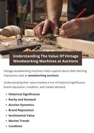 understanding the value of vintage woodworking