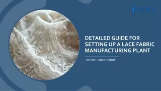 Capital Costs Involved in Setting Up a Lace Fabric Manufacturing Plant PDF