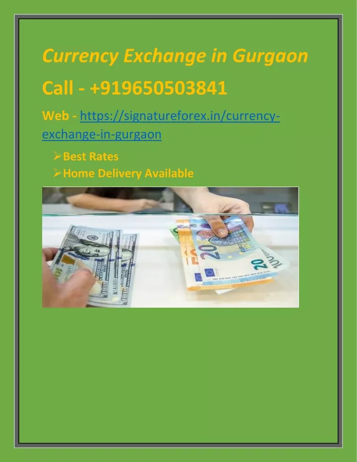 currency exchange in gurgaon